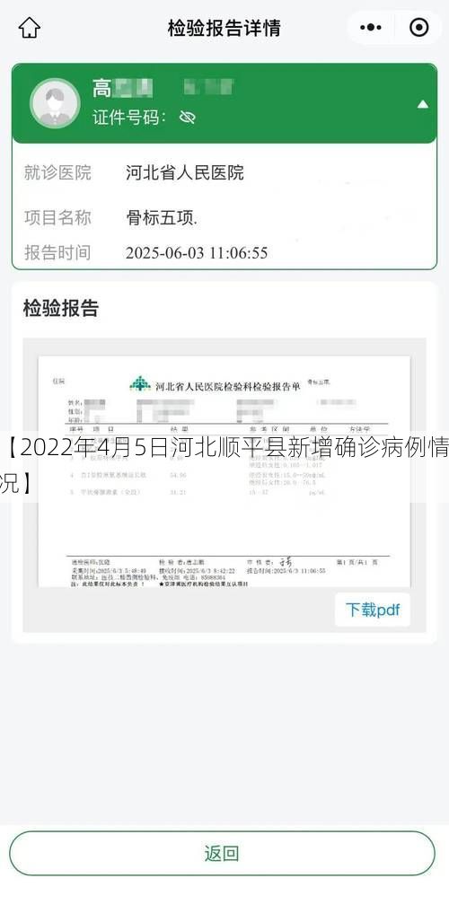 【2022年4月5日河北顺平县新增确诊病例情况】