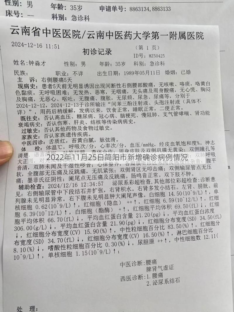 2022年11月25日简阳市新增确诊病例情况