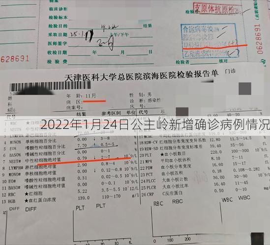 2022年1月24日公主岭新增确诊病例情况