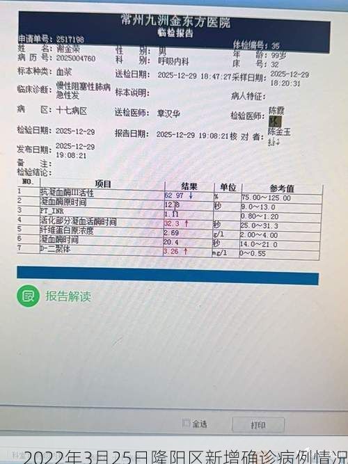 2022年3月25日隆阳区新增确诊病例情况