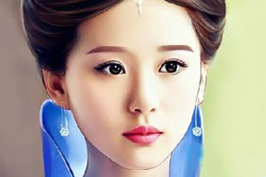 刘诗诗古代绘画风装扮