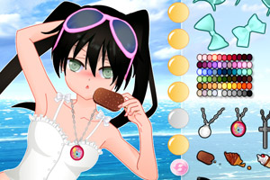 夏日海边少女