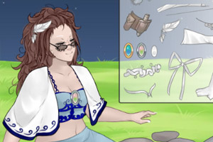 池塘边的美人