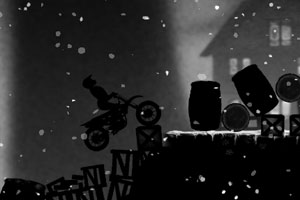 雪夜摩托挑战