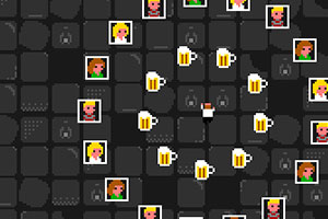 迷糊大叔喝啤酒